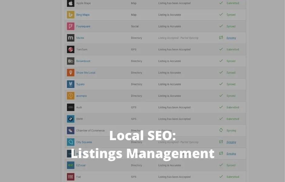Listing Management Local SEO