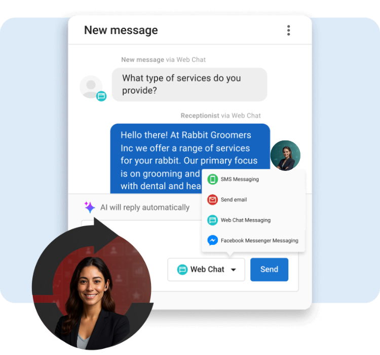 Meeting booking interface visual showing scheduled appointments