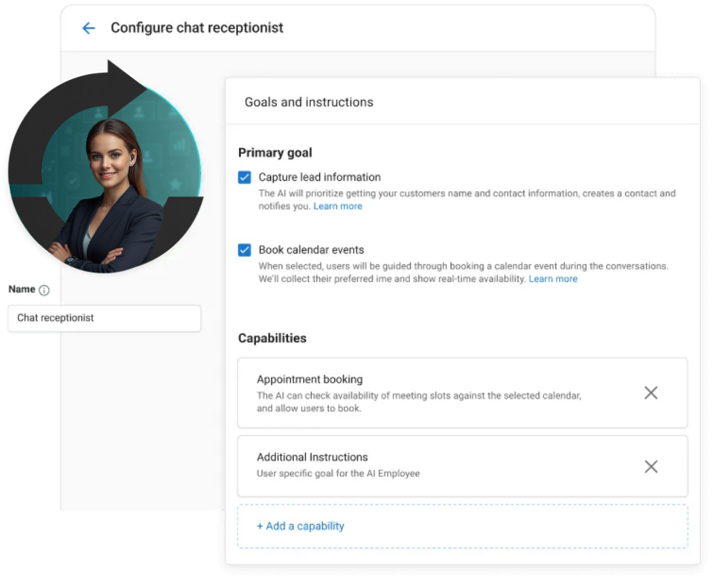 AI assistant integrated with CRM and calendar apps